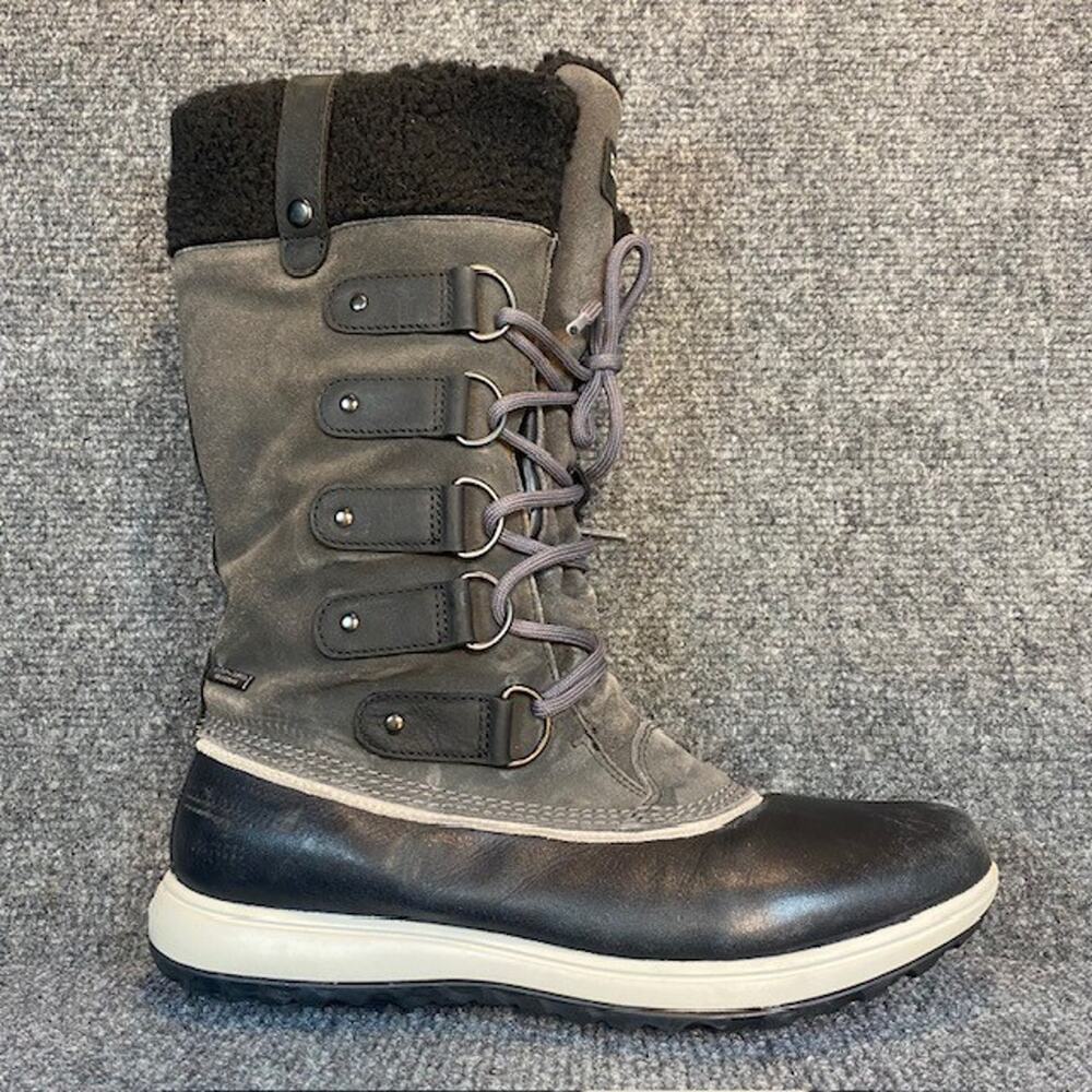 Rockport XCS Britt Womens Snow Boots Size 8.5 Black Gray Waterproof Insulated